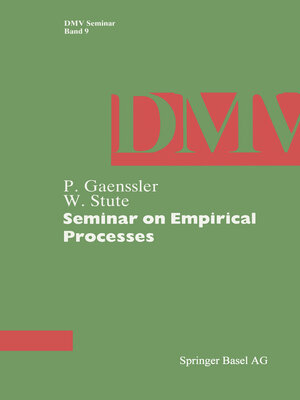 cover image of Seminar on Empirical Processes